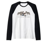 Day 43 They Still Think Im Human Funny Therian Wolf Pack Raglan Baseball Tee