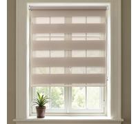 Day and Night Blinds No Drill Zebra Roller Stick on Blind for Windows | No Drilling,Easy Fit,Temporary Door Window Cover for Bedroom Kitchen Bathroom,No Screw,Self Adhesive,Easy Fit,No Tool