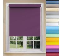 Day and Night Light Blinds 80 x 100 cm In a Variety of Colours and Sizes Ideal Blackout Roller Blind No Drilling Required for Home Office Bedroom, Purple