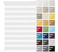 Day and Night Roller Blinds 30 x 90 cm Layer Fabric Windows Blinds Window Roller No Drilling Drilling Windows Zebra Fit Home Office Bedroom Kids Room, White