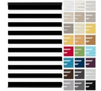 Day and Night Roller Blinds 60 x 120 cm Layer Fabric Windows Blinds Window Roller No Drilling Drilling Windows Zebra Fit Home Office Bedroom Kids Room, Black