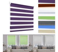 Day and Night Roller Blinds 85 x 200 cm UV Protection Translucent Vision Curtains Easy to Use with Install Accessories for Home Office Bedroom, Purple