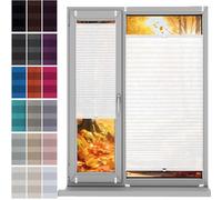 Day and Night Roller Blinds 86 x 215 cm No Drill Translucent and Blackout Window Shades for Windows and Doors White Easy to Install Stylish Home Decor