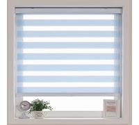 Day and Night Roller Blinds, No Drilling Blinds Window Venetian - Shades and Blinds for Indoor Windows in Kitchen and Dinning Room, Waterproof(Color:blue,Size:90W*180H)