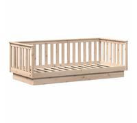 Day Bed 90x200cm Solid Pine Wood with Wooden Slats Bedroom Furniture vidaXL