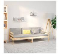 Day Bed Natural Solid Pine 80x200 cm Slatted Sofa Bed 205x87.5x69.5 cm Modern XL