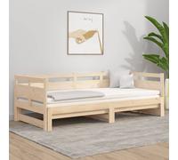 Day Bed Pull-Out Solid Pinewood Brown 2x90x190 cm Trundle Sofa Bed Space-Saving [EEK: A]