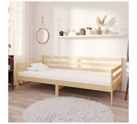 Day Bed Solid Pine 90x200cm Natural Slatted Frame Guest Sofa Bed Durable Easyfit