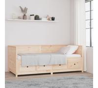 Day Bed Solid Pine Brown 80x200 cm Sofa Bed with Drawers Storage Underbed Bx [EEK: A]