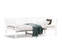 Day Bed Solid Pine White 90x190 cm Plywood Slats Rustic Wooden Sofa Bed Natural [EEK: A]