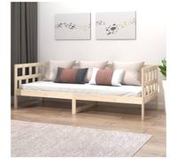 (brown, 90 x 200 cm) vidaXL Day Bed Guest Sofa Occasional Sofa Bed Daybed Couch Solid Wood Pine