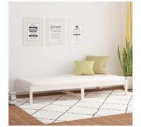 Day Bed Solid Pine Wood White 80x200 cm Modern Sofa Guest Bed Durable Storage