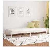 Day Bed Solid Pine Wood White 90x200 cm Elegant Versatile Sturdy SofaBed Storage