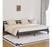 Day Bed Solid Pinewood Grey 200x200 cm Super King Wooden Guest Sofa Bed Frame UK