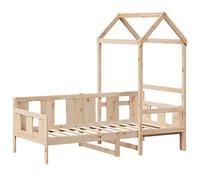Day Bed with Roof Bedroom Sofa Bed Daybed Guest Bed Solid Wood Pine vidaXL