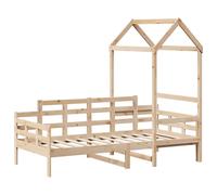 Day Bed with Roof Bedroom Sofa Bed Daybed Guest Bed Solid Wood Pine vidaXL