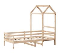vidaXL Day Bed with Roof Sofa Bed Daybed Guest Bed 80x200 cm Solid Wood Pine