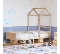 Day Bed with Roof without Mattress 80x200 cm Solid Wood Berkfield Home Brown One Size