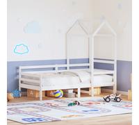 Day Bed with Roof without Mattress White 80x200 cm Solid Wood