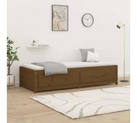 Day Bed without Mattress Honey Brown 90x190 cm Single Solid Wood Pine