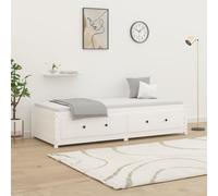 Day Bed without Mattress White 90x200 cm Solid Wood Pine