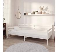 Day Bed without Mattress White Solid Wood Pine 90x200cm