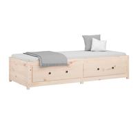 vidaXL Day Bed without Mattress Wax Brown 90x190 cm Single Solid Wood Pine