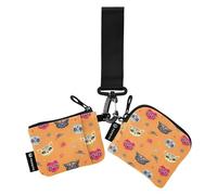 Day Dead Pattern Sugar Women Change Wallet Card Holder Slim Portable Money Holder with Zipper Pocket for Women Men 2Pcs, Multicolor, 4.13"(L) x 3.5"(W), Travel Accessory, multi-coloured, 4.13"(L) x