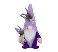 Day Decorative Gnome Spring Sumemer Figurine Decoration Home Kitchen Tiered Tray, Grey Hat with Flower, Holding Doll, 10'' H, Wife, Mom, Grandny Christmas Ornament Snowflakes (A, 31cm)
