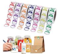 Day Dots Food Labels, 3500 PCS Totaling, Rotation Labels for Catering Outlets, Commercial Kitchens and Restaurants (500 Per Roll)