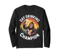 Day Drinking Champion Bigfoot Sasquatch Beer Lover Long Sleeve T-Shirt