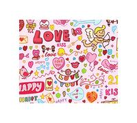 Day For Birthday Suitable Holiday Day Mother'S Valentine'S Roll- Paper Day Love Very Wedding Valentine'S Wrapping Heart Home DIY And Flower Wrapping Paper (RED A, One Size)