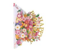 Day Greeting Card, Elegant Foldable Greeting, 3D Popup Flowers Gifts for Mom Women Present Foldable Florals Invitation