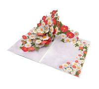 Day Greeting Card, Elegant Foldable Greeting, 3D Popup Flowers Gifts for Mom Women Present Party Supplies