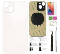 Day-market 13 Back Glass Replacement for iPhone 13 Back Cover Glass (6.1 Inch) with Pre-Installed Tape +Installation Instruction + Repair Tools+ Screen Protector (Starlight)