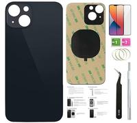 Day-market 13 Back Glass Replacement for iPhone 13 Back Cover Glass (6.1 Inch) with Pre-Installed Tape +Installation Instruction + Repair Tools+ Screen Protector (Midnight)