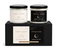 Day & Night Artisan Soy Candle Gift Set: First Light (Mandarin Tea) & After Dark (Pomegranate), Natural Wax, Cotton Wick Luxury Aromatherapy, 2 x 100g (20h Burn)