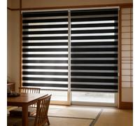 Day Night Bli 67x60cm No Drill at Double Fabric Privacy Protect for or Doors 1 Roll-Up e for Bedroom Living Room Black