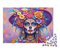 Day of Dead Art_1 1000 Piece Jigsaw Puzzle with Perfect Snap Fit Favourites Jigsaw As A Brain Training Puzzle for Wall Decoration And Gifts 70x50cm/1000pcs