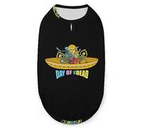 Day of Dead Colorful Skull Pets Shirt Vest Cute Dog Tank Top Soft Sleeveless T-Shirt for Puppy Kitty Cats S