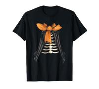 Day of Dead Skeleton Costume Bow Tie Halloween Art T-Shirt
