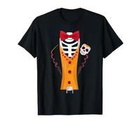Day of Dead Skeleton Costume Bow Tie Halloween Art T-Shirt