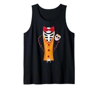 Day of Dead Skeleton Costume Bow Tie Halloween Art Tank Top