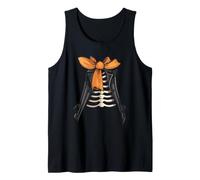 Day of Dead Skeleton Costume Bow Tie Halloween Art Tank Top