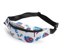 Day of Dead Watercolor Symbols Fanny Pack, Adult Kids Sport Waist Bag for Men Women