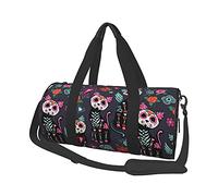 Day of The Dead and Halloween Cats Travel Duffel Bags Gym Sports Luggage Large Travel Tote Bag Overnight Weekend Bags for Man and Women