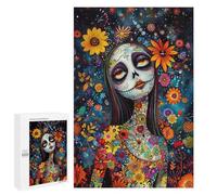 Day of The Dead Art Print-2 Puzzle 1000 Teile Schwer Puzzle Spielzeug Lernspiel Impossible Herausforderungsspielzeug Für Erwachsene Kinder 1000 PCS