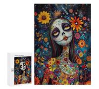 Day of The Dead Art Print-2 Puzzle 1000 Teile Schwer Puzzle Spielzeug Lernspiel Impossible Herausforderungsspielzeug Für Erwachsene Kinder 300 PCS