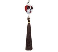 Day of The Dead Beauty Automotive Interior Mirrors Hanging Crystal Pendant Lucky Charm Car Rearview Ornament Love