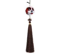 Day of The Dead Beauty Automotive Interior Mirrors Hanging Crystal Pendant Lucky Charm Car Rearview Ornament Hexagon